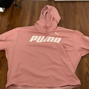 Puma long sleeve pink hoodie